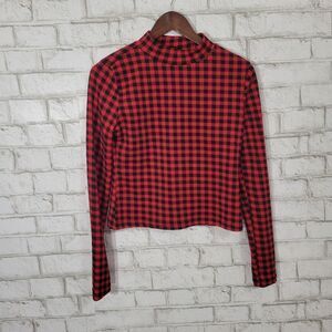 SHEIN checkered long sleeve top